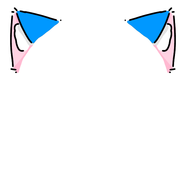 blue cat ears Decoration